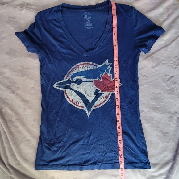 Toronto Blue Jays Cotton V-Neck Tee Genuine Merch sz M - Picture 6 of 7
